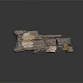 Stone Cave Interior With Wooden Frames Mechanical Devices And Metal Platform