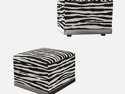 Modern Zebra Pattern Sofa Pier 3d model