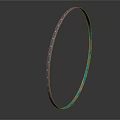 Elegant Modern Circular Metal Bracelet With Colorful Surface And Intricate Details