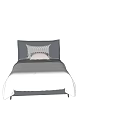 Modern Single Bed 3d model
