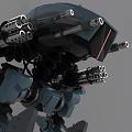 Smart Machine With Multiple Robotic Arms Cannon Barrels And Complex Metal Structure 3d model
