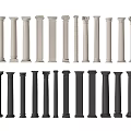 French Column Roman Column Carved Column Gypsum Column Square Column 3d model