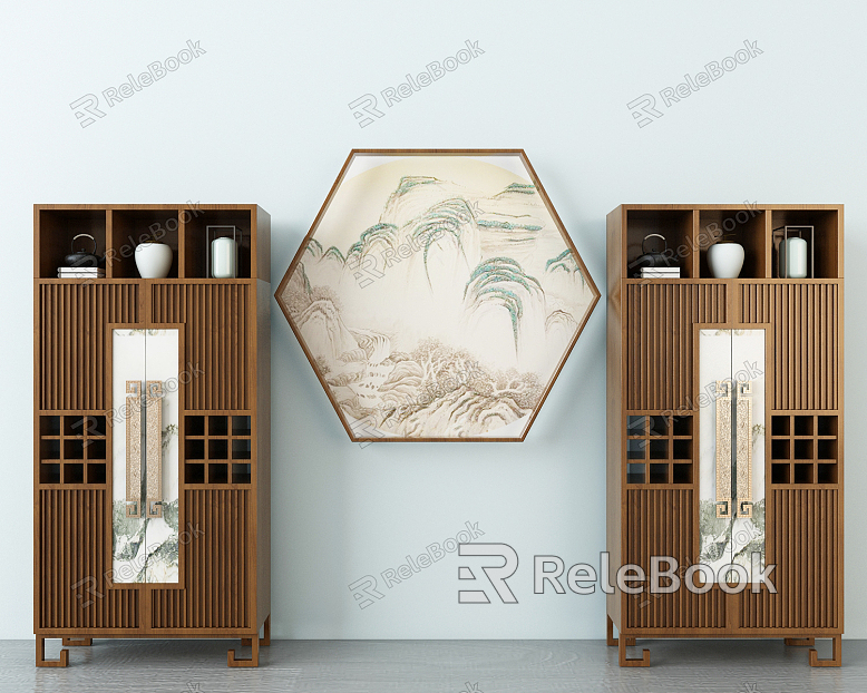 New Chinese Decorative Cabinet Decorative Cabinet Decoration model