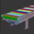 Industrial Equipment Heavy Duty Metal Mesh Conveyor Belt System With Support Frame
