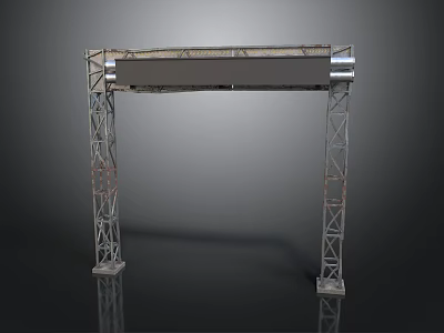 Industrial Metal Truss Support Equipment With Heavy Duty Frame Structure 3d model