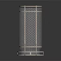 Modern Metal Mesh Cylindrical Container Structure With Circular Ring Accessory