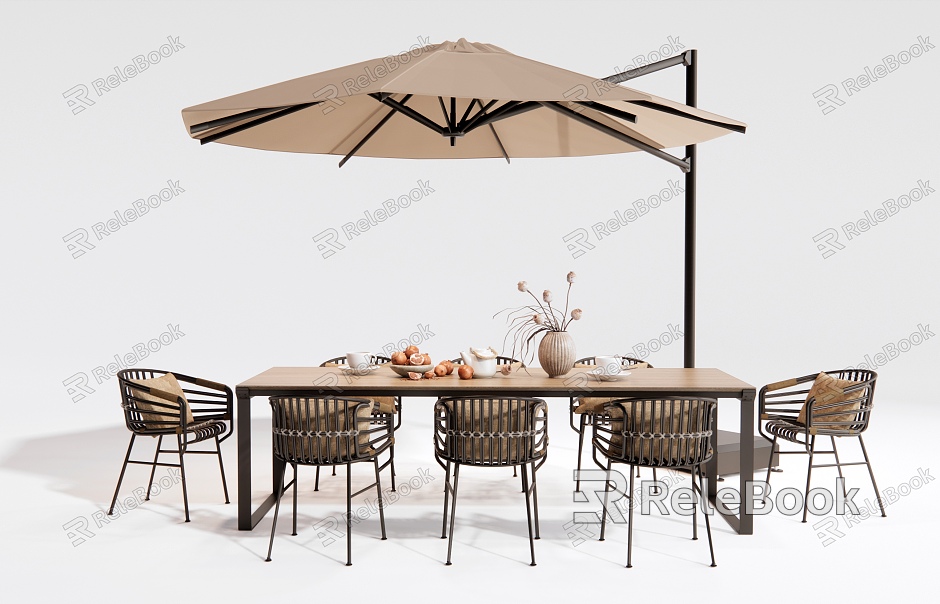 Modern Outdoor Table and Chair Dining Table and Chair Outdoor Chair Iron Table and Chair model