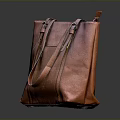 Pink Leather Tote Handbag With Double Handles And Classic Stitching Design