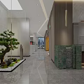 Modern Public Office Space With Open Layout Ergonomic Furniture Green Plants And Natural Light