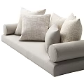 Cozy Sofa With Various Patterned Throw Pillows
