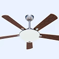 Modern Ceiling Fan With Wooden Blades White Light Fixture And Metal Downrod
