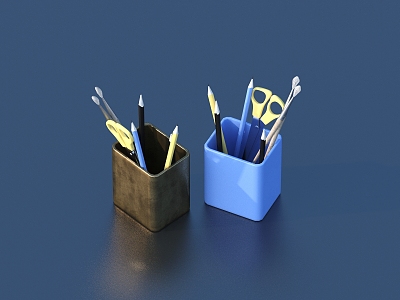 Stationery folder daily necessities 3d model