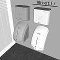 White Wall Mounted Hand Dryers Modern Design For Bathroom Daily Use