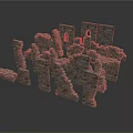 Ancient Stone Architecture Ruins with Broken Structures and Gray Blocks