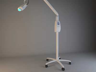 Medical Device Mobile Examination Lamp with Adjustable Arm and LED Light 3d model