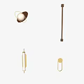 Modern Wall Lights With Different Geometric Shapes And Mixed Wooden Metal Materials