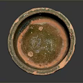Hand Carved Ceramic Sculpture Bowl with Textured Exterior and Glazed Interior Design