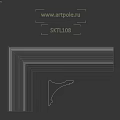 White Architectural Molding with Curved Design and Layered Details for Decorative Use