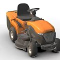 Orange Victory Riding Lawn Mower For Outdoor Gardening And Lawn Maintenance