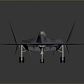 Modern Bomber Stealth Aircraft Military Aircraft Stealth Bomber 3d model