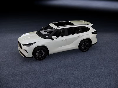 White Modern SUV With Sleek Exterior Black Wheels And Sunroof Design 3d model