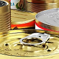 Various Canned Food Products From Different Brands In Metal Containers
