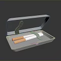 Open Metal Cigarette Case With Stored Cigarettes For Daily Household Use