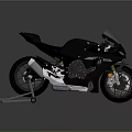 Black Sport Motorcycle With Aerodynamic Body Sleek Design And High Performance Features