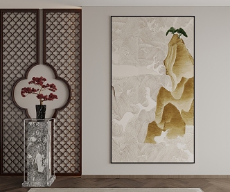 New Chinese Decorative Painting 3d model