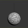 Silver Mirrored Disco Ball Hanging Decorative Furniture Piece With Reflective Surface