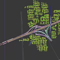 Modern Road Infrastructure Featuring Highway Interchange Green Belts And Traffic Lanes