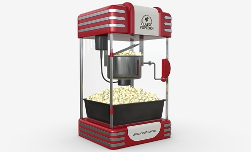 popcorn machine popcorn fast food cartoon food 3d model