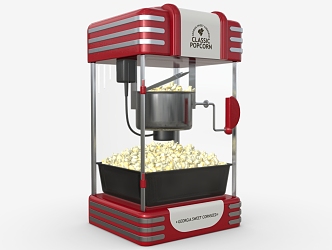 popcorn machine popcorn fast food cartoon food 3d model