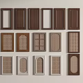 Various Wooden Wardrobe Doors With Paneled Lattice And Arched Design Styles