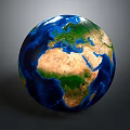 Globe Displaying Earth Surface With Blue Oceans And Green Continents