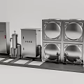 Industrial Stainless Steel Water Tank System With Pumps And Control Units