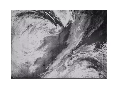 Square Area Rug Featuring Black and White Abstract Swirl Patterns Modern Decor Design 3d model