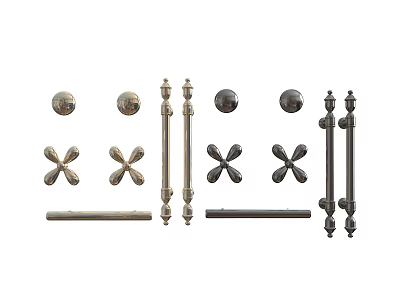 French Middle Style Handhandle French Middle Style Handhandle 3d model