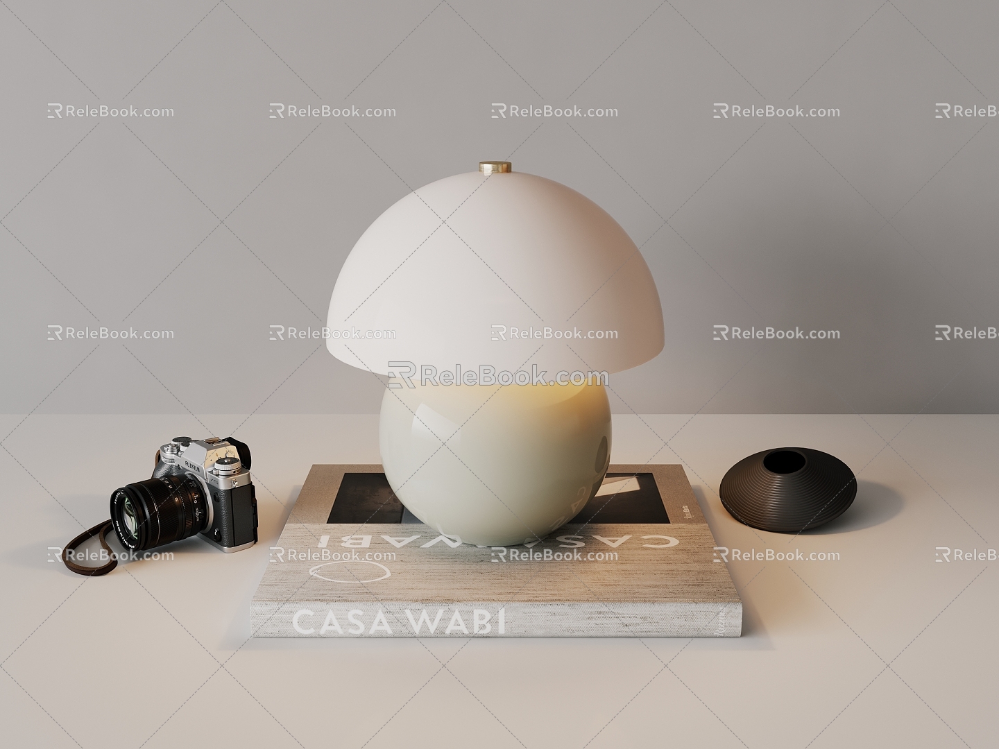 Modern table lamp spherical cute children 3d model