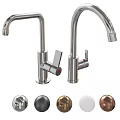 Modern Stainless Steel Faucet With Various Color Knobs For Kitchen Bathroom