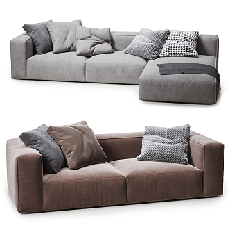 Modern Combination Sofa Double Sofa 3d model