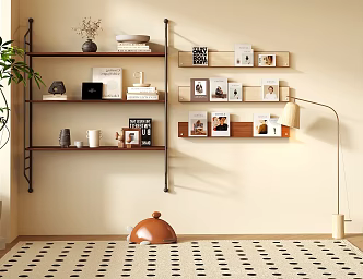 Modern Bookcase Display Cabinet Bookshelf Adult Solid Wood Open Bookcase Storage Cabinet Floor Bookcase Floor Lamp 3d model