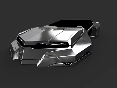 Futuristic Silver Concept Car With Sharp Geometric Lines And Streamlined Design 3d model