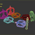 High Quality Car Pedals In Red Pink Blue And Black Colors For Automotive Use