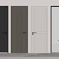 Modern Hinged Doors In Black Wooden White And Frosted Glass For Interior Decor