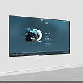 Smart TV Wall Mounted In Modern Living Room With Streaming Interface