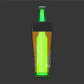 Heineken Green Beer Bottle With Glass Of Golden Foamy Beer On Black Surface