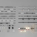 Various Styles Downlights and Spotlights With Installation Accessories and Bulb Options for Home Lighting