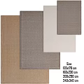 Square Rugs with Brown Grey Beige Colors and Sizes 120x120 160x230 200x290 cm