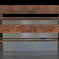 Vintage Rustic Wooden Bench with Backrest and Plank Design for Indoor Outdoor